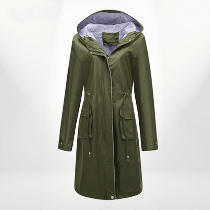 Trench-coat long imperméable pour femme