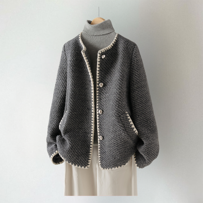 Damenschal Cardigan Leicht Schichten - IdealeKleiden