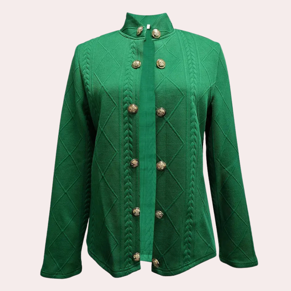 Élégant manteau d'hiver pour femme avec boutons
