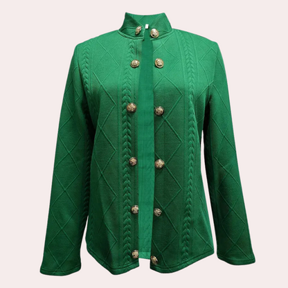 Élégant manteau d'hiver pour femme avec boutons