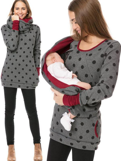 Pull-over de grossesse Allaitement Pratique Imprimé floral