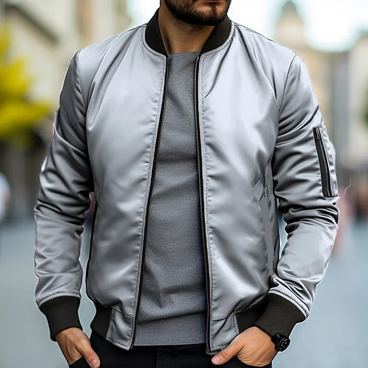 Blouson aviateur homme sportif zippé poches