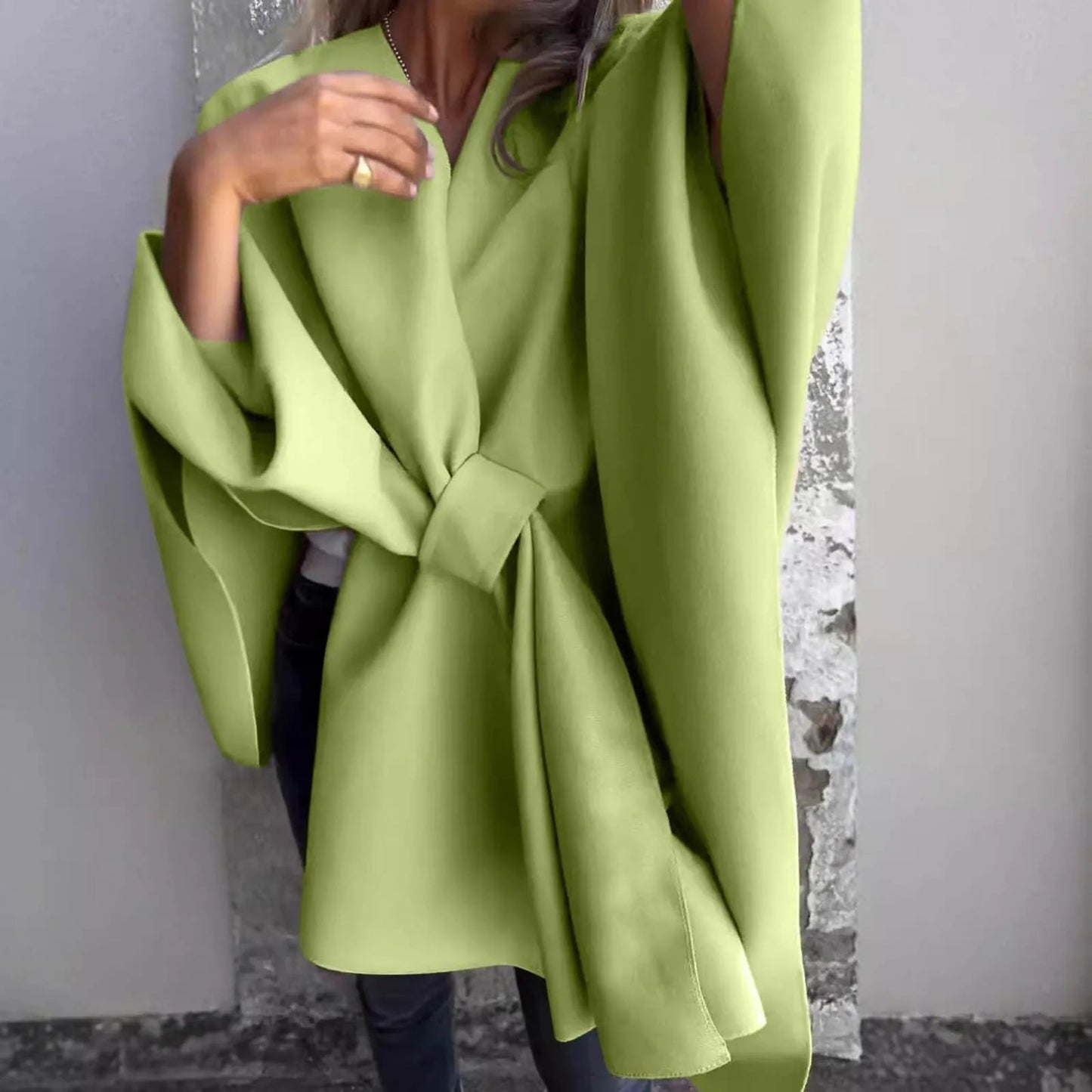 Cardigan long femme Manches chauve-souris Élégant