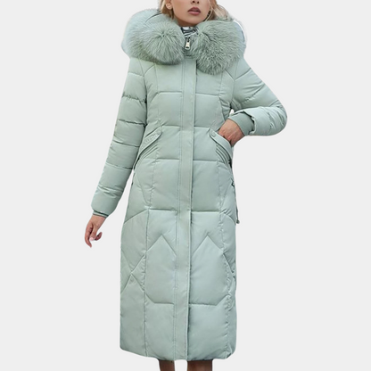 Manteau d'hiver élégant pour femme design de luxe