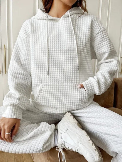 Kapuzenpullover Steppjacke Locker Fleece Kordelzug - IdealeKleiden