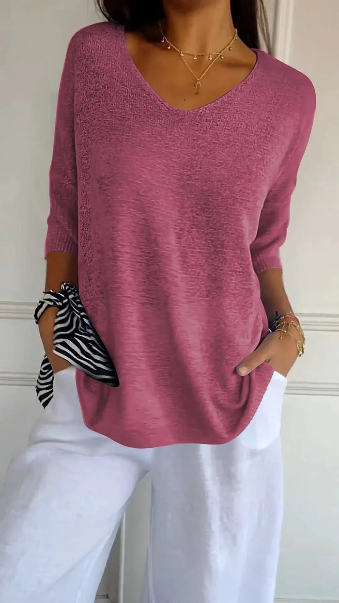 Débardeur Femme Tricot Col V Confortable Élégant