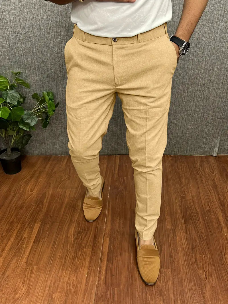 Pantalon de costume semi-formel slim pour homme