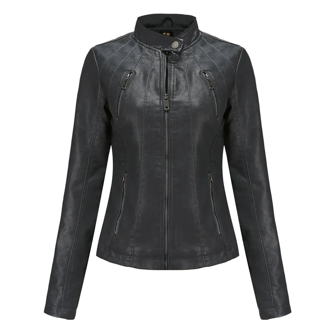 Veste en cuir élégante pour femme, stylée