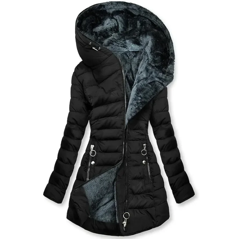 Manteau d'hiver avec doublure en fourrure douce