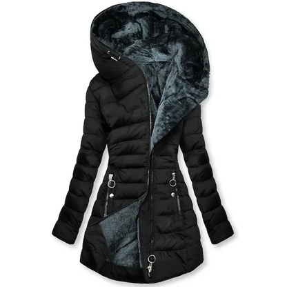 Manteau d'hiver avec doublure en fourrure douce