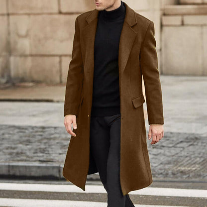 Veste d'hiver longue et chaude pour hommes