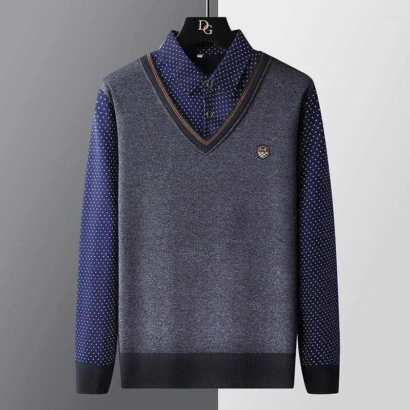 Pull polo homme