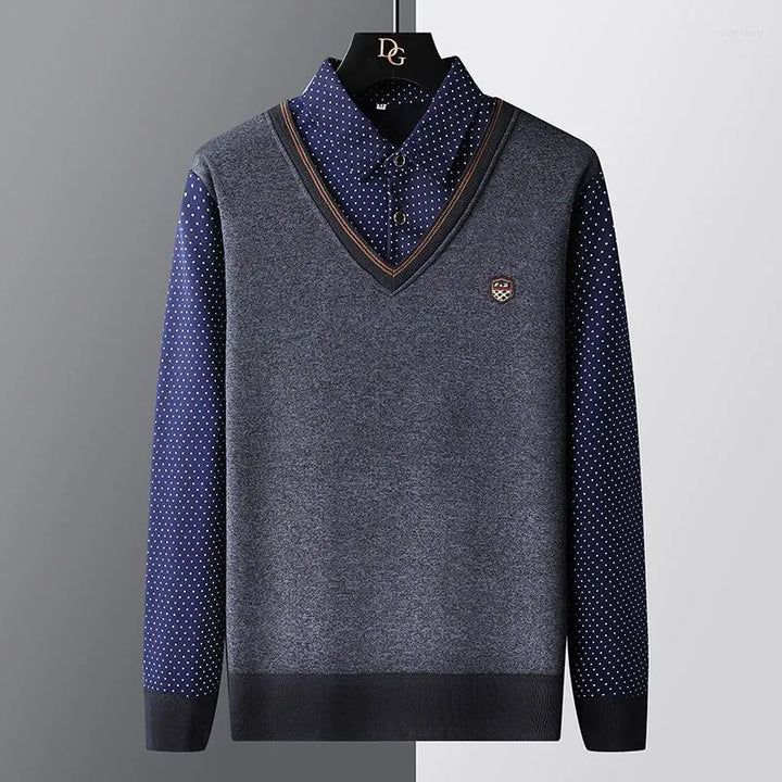 Pull polo homme
