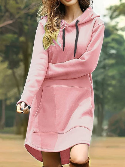 Robe à capuche avec poche kangourou noire