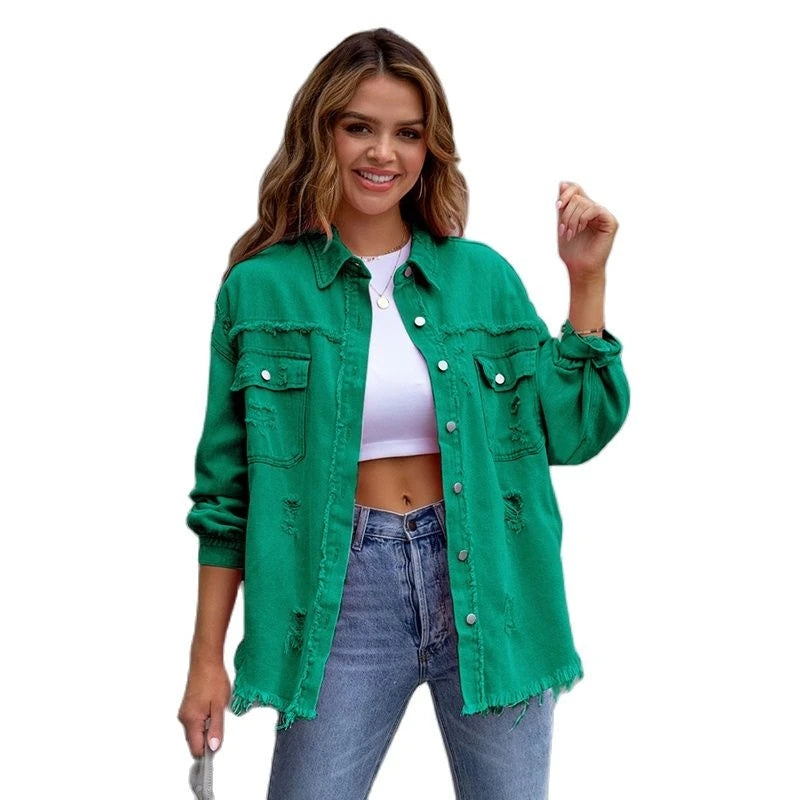 Veste en jean élégante & décontractée