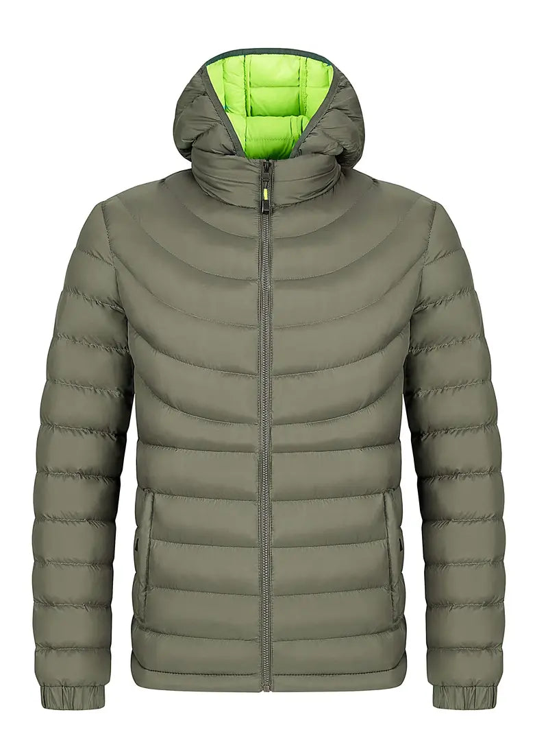 Veste d'hiver homme chaude doublée avec col montant