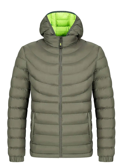 Veste d'hiver homme chaude doublée avec col montant