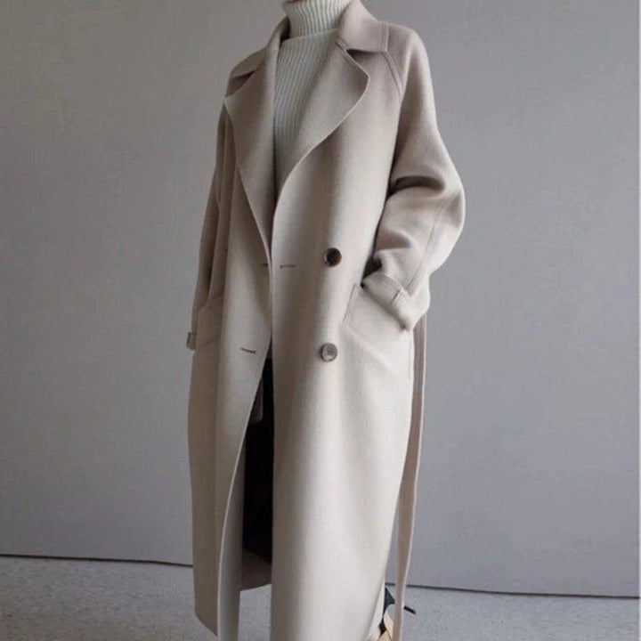 Long manteau en laine pour femme Design élégant