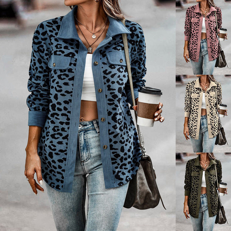 Trendige Leopardenjacke Chic Dschungel Look - IdealeKleiden