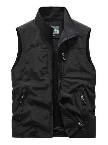 Herren Cargo-Westen Reißverschluss-Taschen Outdoor - IdealeKleiden