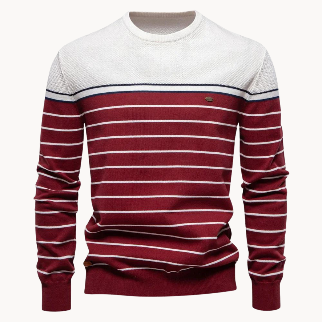 Pull rayé femme coton moderne