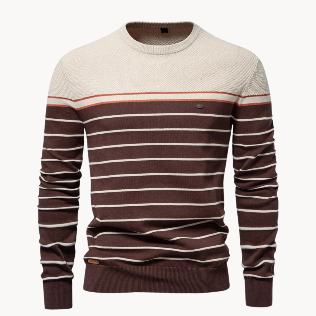 Pull rayé femme coton moderne