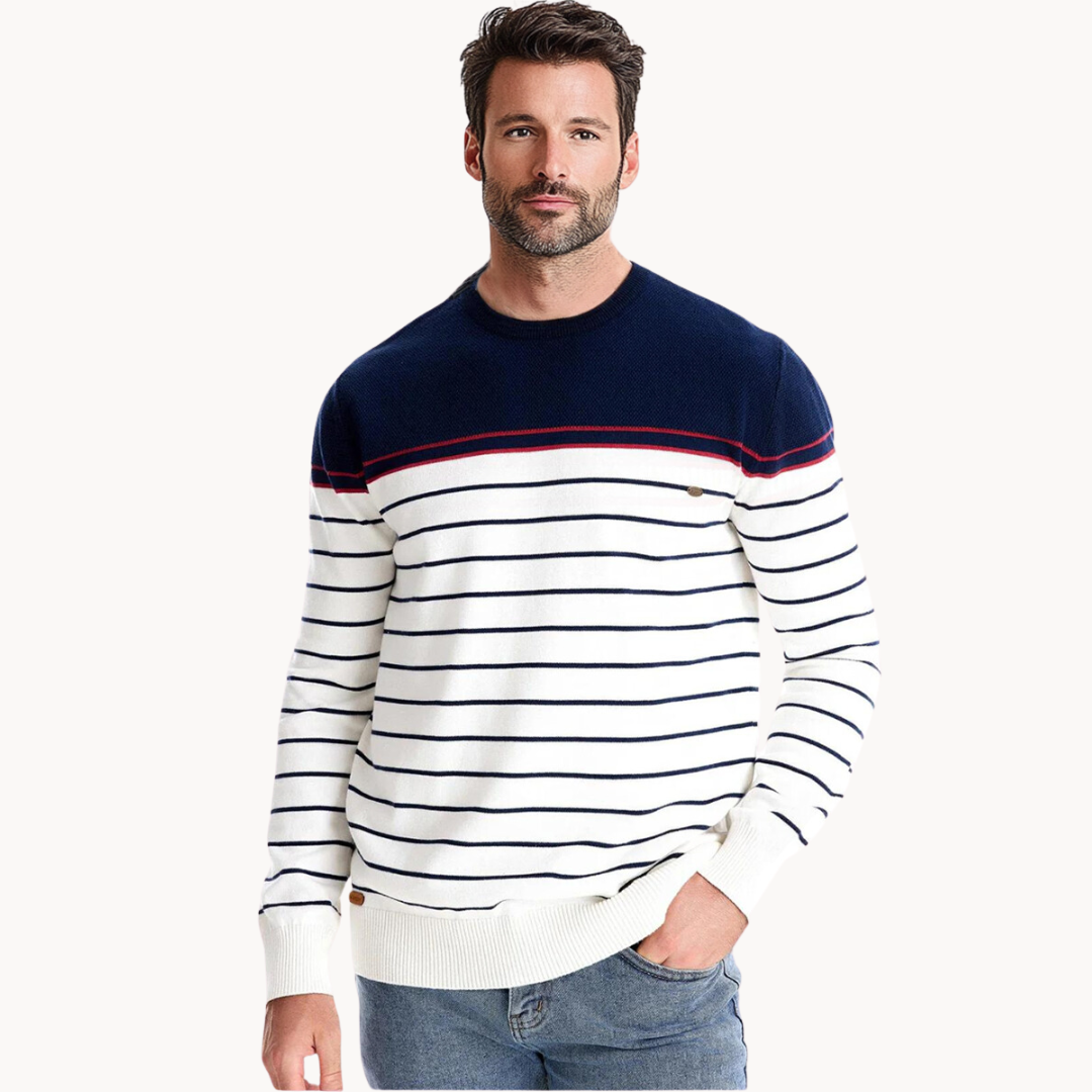 Pull rayé femme coton moderne