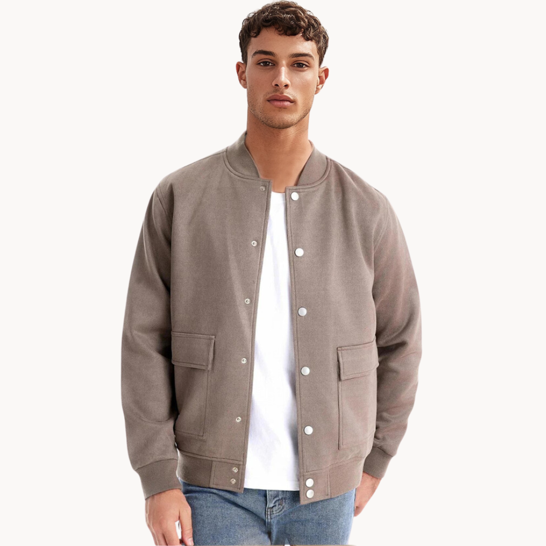Blouson aviateur en cuir élégant pour homme