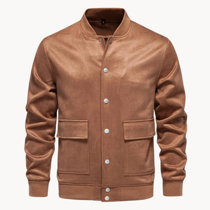 Blouson aviateur en cuir élégant pour homme