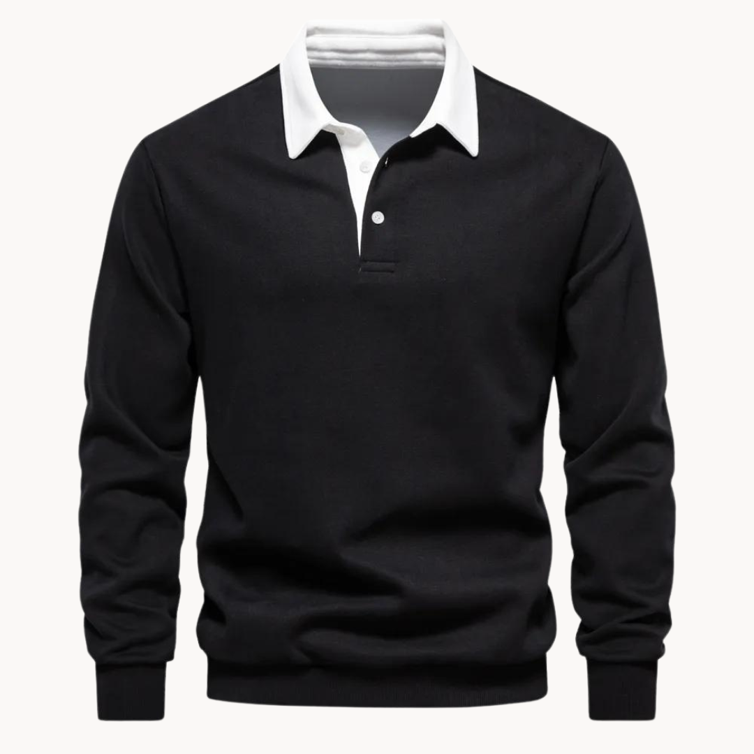 Polo-sweat-shirt confortable coupe décontractée