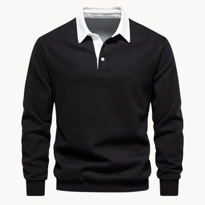 Polo-sweat-shirt confortable coupe décontractée