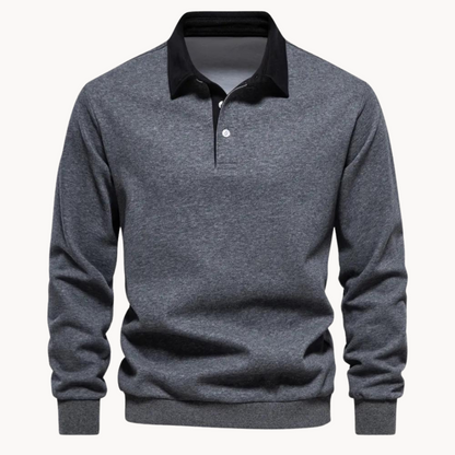 Polo-sweat-shirt confortable coupe décontractée