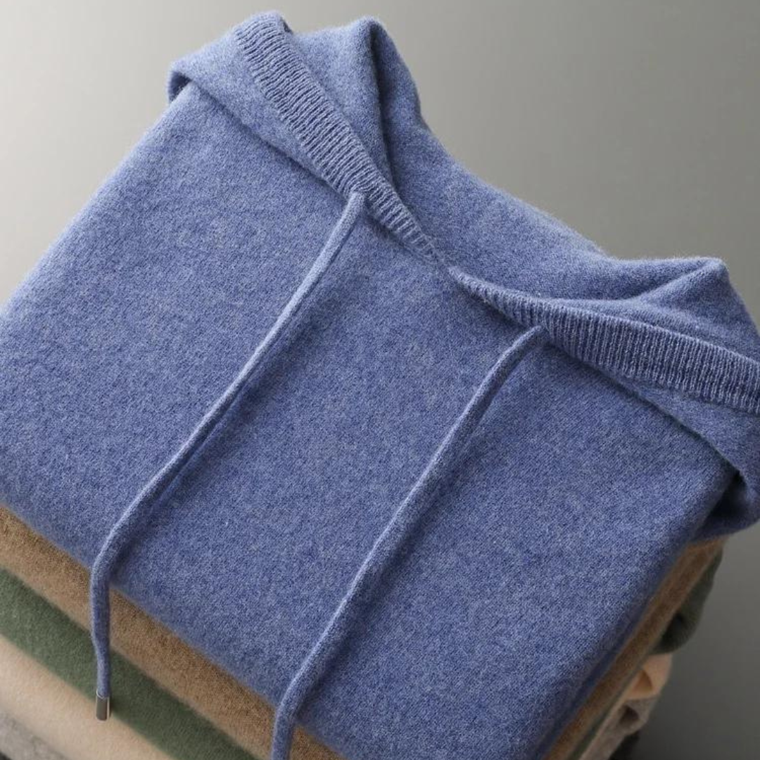 Cardigan souple en mérinos à capuche