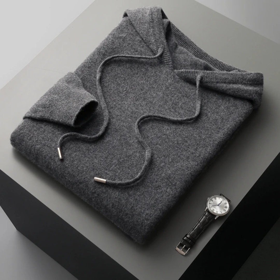 Cardigan souple en mérinos à capuche