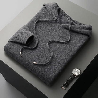 Cardigan souple en mérinos à capuche