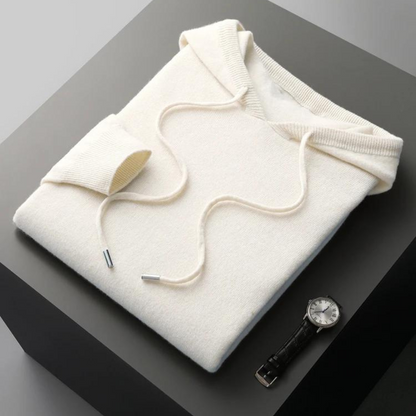 Cardigan souple en mérinos à capuche