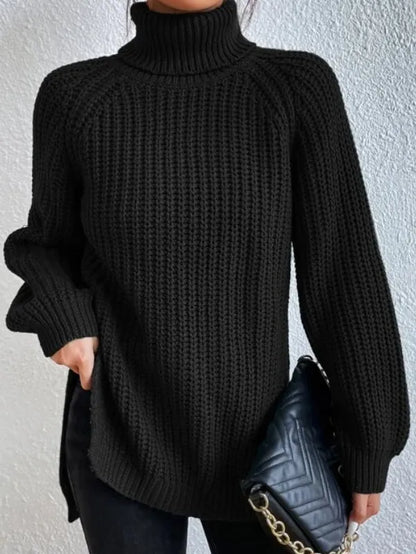 Pull col roulé doux et moderne pour femme