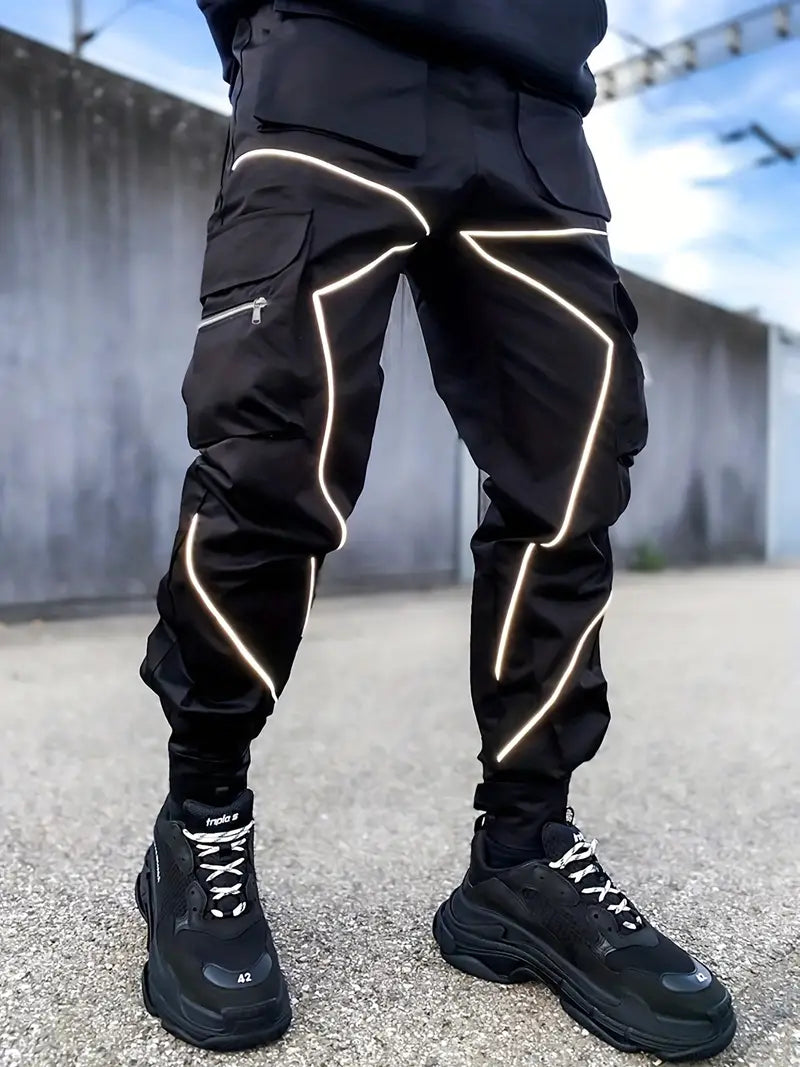 Pantalon Homme Multi-Poches Design Élégant