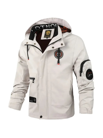 Veste de plein air pour homme Imperméable Coupe-vent Capuche