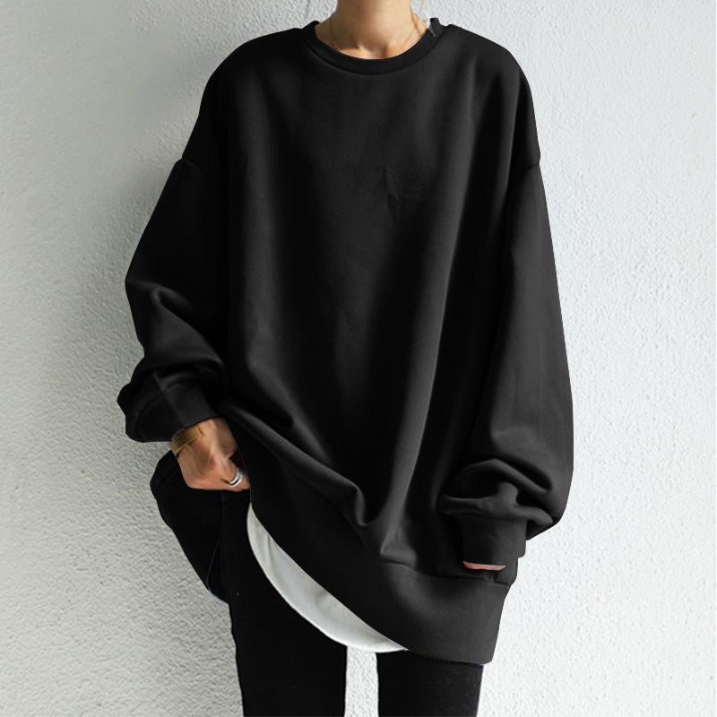 Pull col rond confortable pour femme