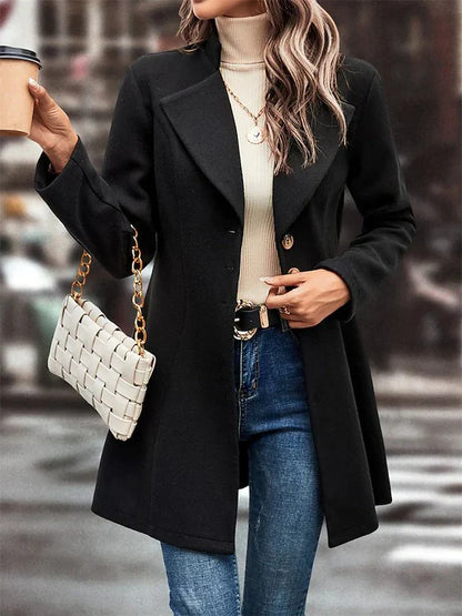 Manteau en Laine Long Femme Élégant