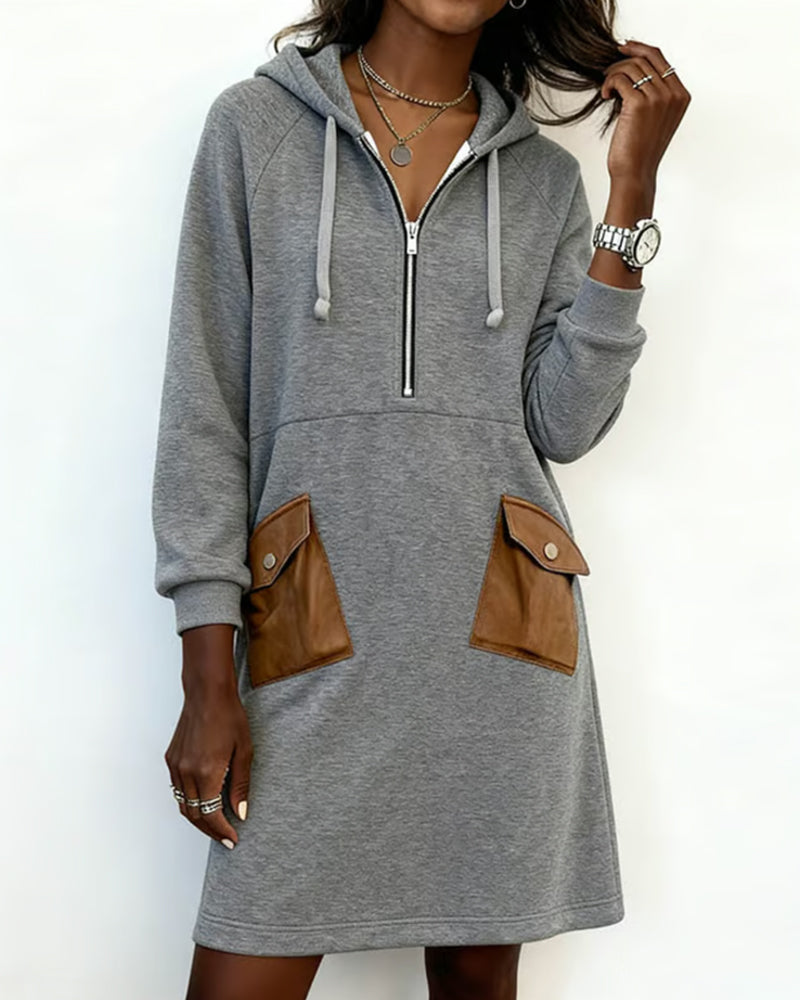 Robe élégante pour femme avec poche et fermeture éclair