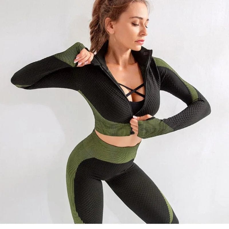 Damen Sport Outfit 3-teilig - IdealeKleiden