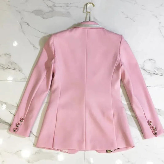 Eleganter Damen Blazer Rosa - IdealeKleiden