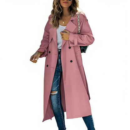 Stylisher Damen-Trenchcoat Elegant mit Gürtel - IdealeKleiden