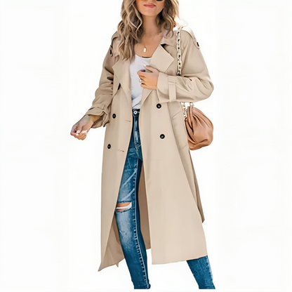 Trench-coat chic pour femme avec ceinture