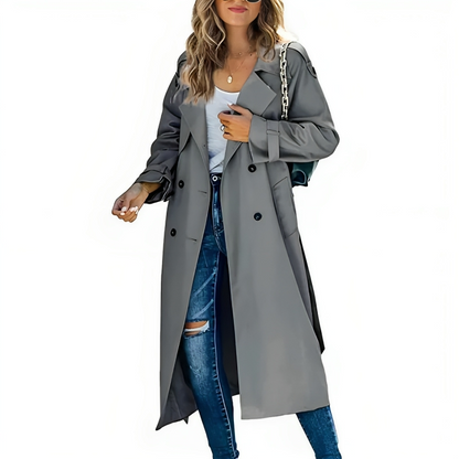 Trench-coat chic pour femme avec ceinture