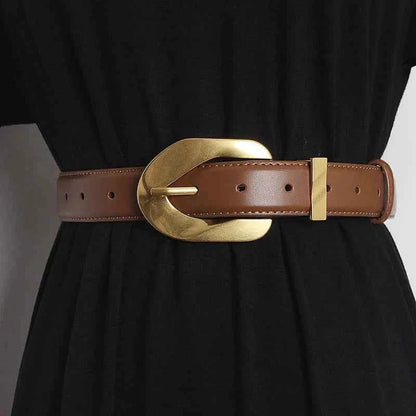 Ceinture élégante pour femme avec boucle en cuir