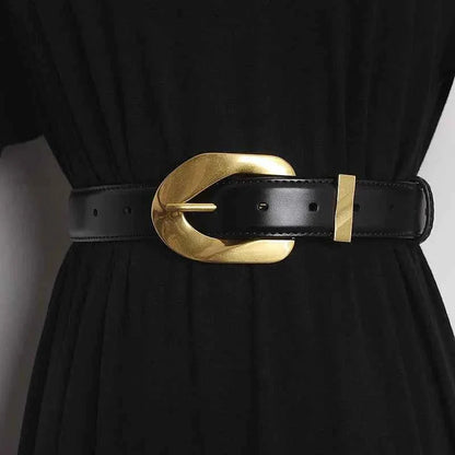 Ceinture élégante pour femme avec boucle en cuir