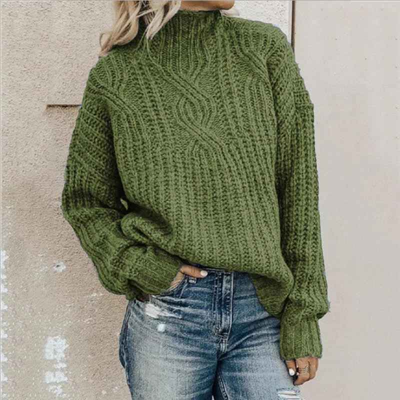 Pull pour femme encolure ronde style moderne chic